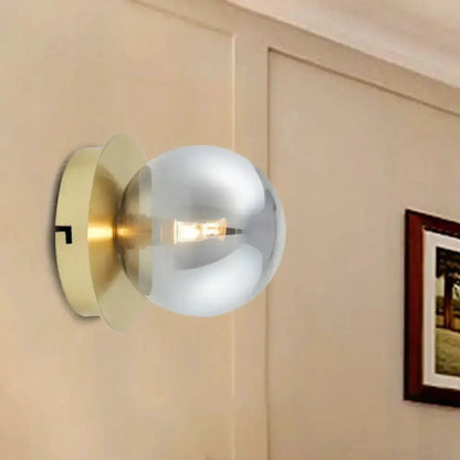 Wall lamp Decorbites modern brass with smoky glass shade for bedroom light fixture on Tampa Home & Garden Store