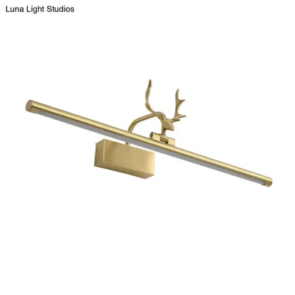 Modern brass antler LED wall light bathroom vanity fixture by Decorbites on Tampa Home & Garden Store