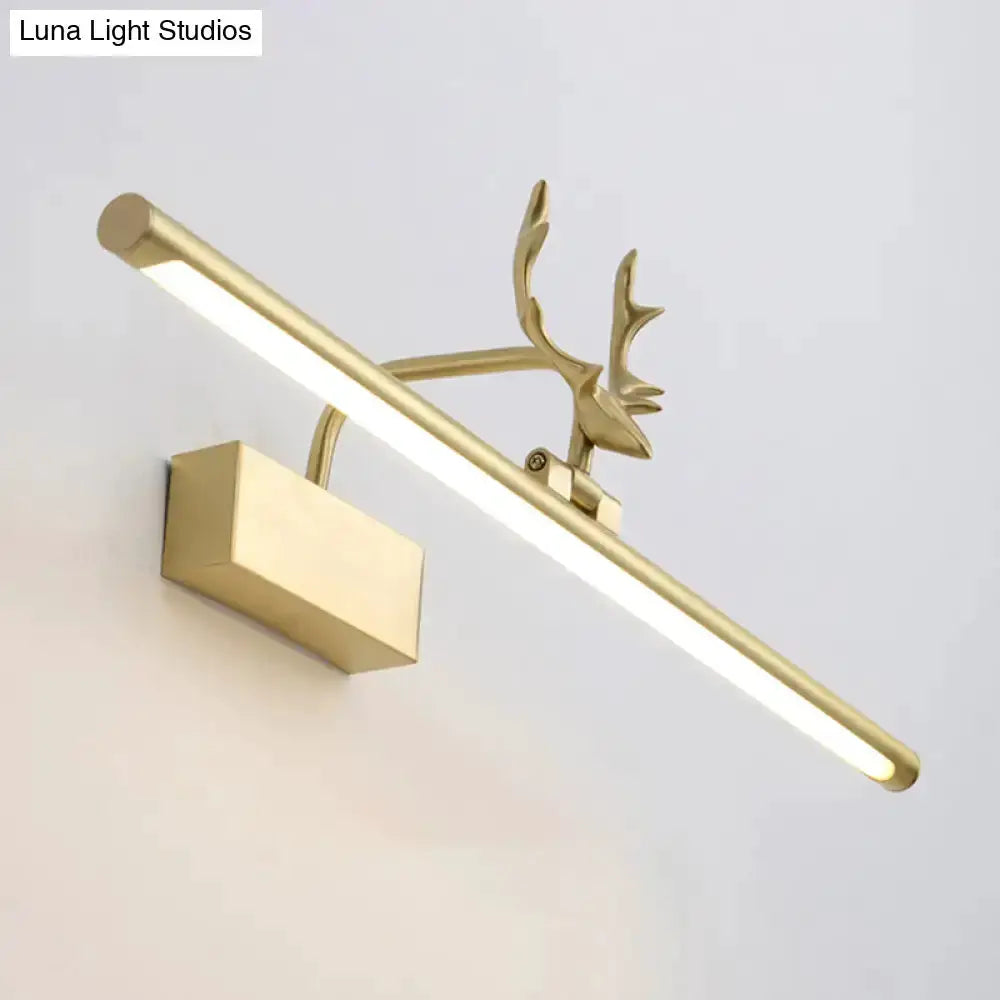 Modern brass antler LED wall light bathroom vanity fixture by Decorbites on Tampa Home & Garden Store