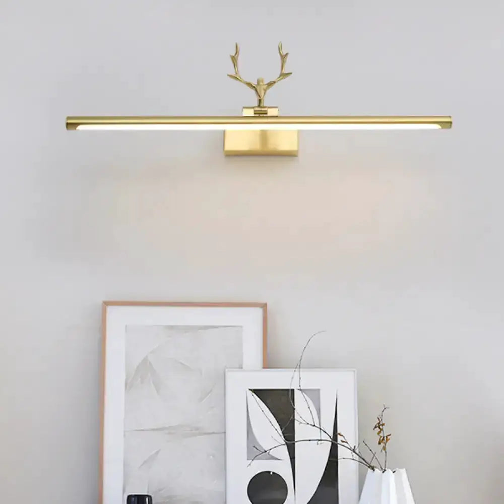 Brass antler LED bathroom vanity wall light by Decorbites on Tampa Home & Garden Store