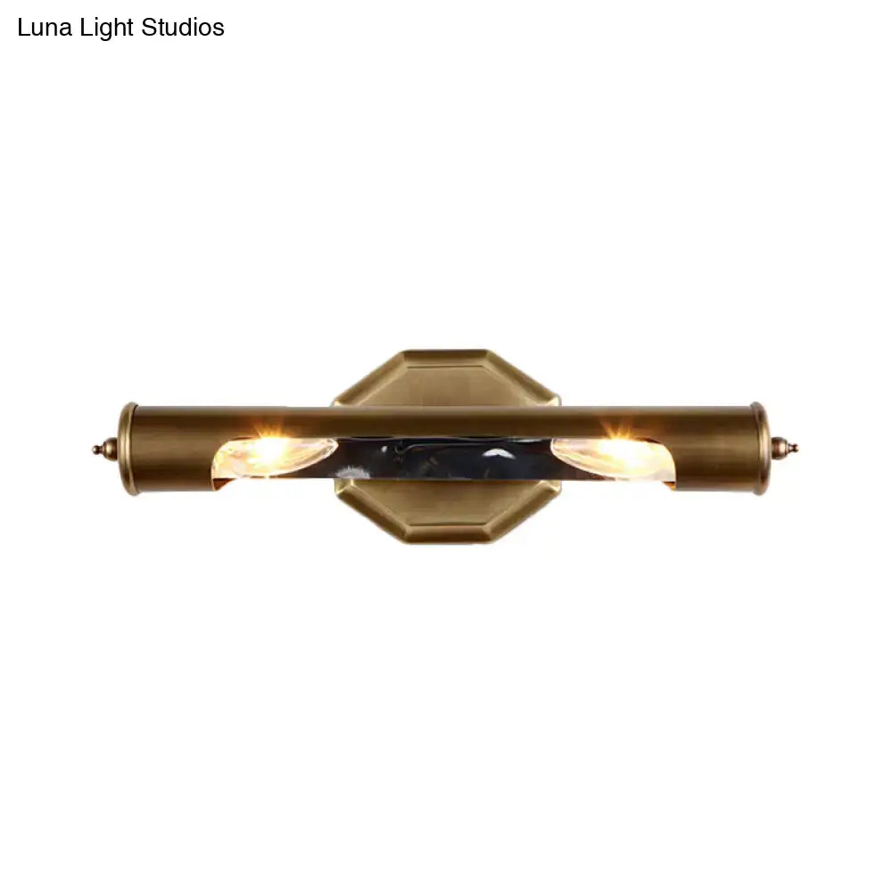 Brass Glass Wall Sconce Two-Bulb Vanity Size by Decorbites, wall-mounted brass light fixture on Tampa Home & Garden Store