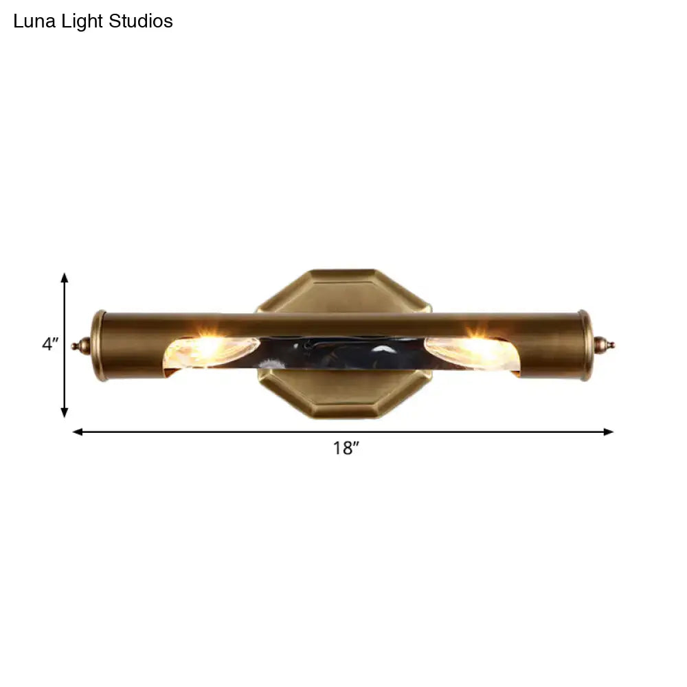 Brass glass wall sconce two-bulb vanity by Decorbites on Tampa Home & Garden Store