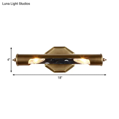 Brass glass wall sconce two-bulb vanity by Decorbites on Tampa Home & Garden Store
