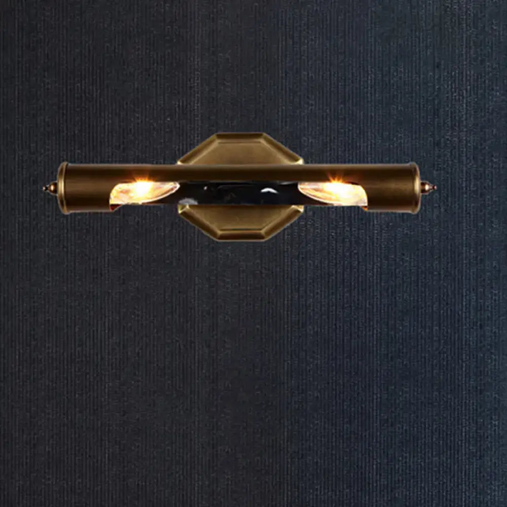 Brass glass wall sconce two-bulb vanity size Decorbites on Tampa Home & Garden Store