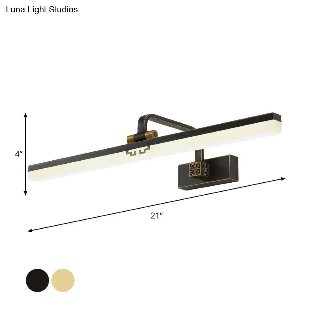 Brass Black Wall Sconce by Decorbites with 21in illuminated bar and brass accents on Tampa Home & Garden Store