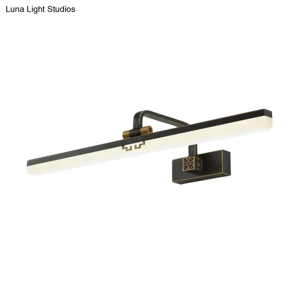 Brass Black Wall Sconce Decorbites with frosted glass bar and square mount on Tampa Home & Garden Store