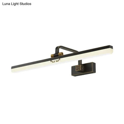 Brass Black Wall Sconce Decorbites with frosted glass bar and square mount on Tampa Home & Garden Store
