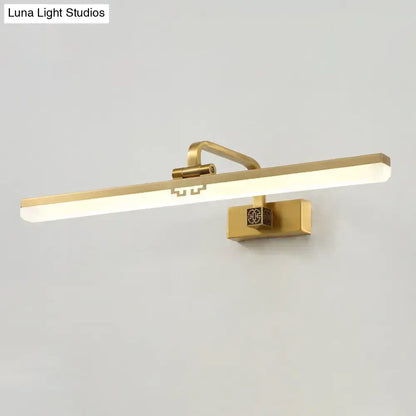 Brass wall sconce with long horizontal light bar, gold finish, Decorbites on Tampa Home & Garden Store