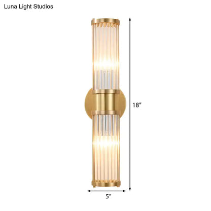 Modern Brass Crystal Wall Lamp Sconce for Bedroom