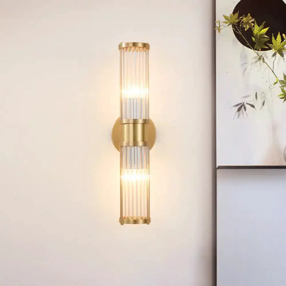 Modern Brass Crystal Wall Lamp Sconce for Bedroom