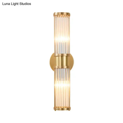 Modern Brass Crystal Wall Lamp Sconce for Bedroom
