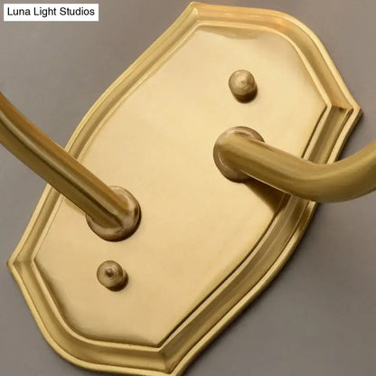 Brass wall sconce backplate with curved arms, 1-2 light hallway fixture Decorbites on Tampa Home & Garden Store