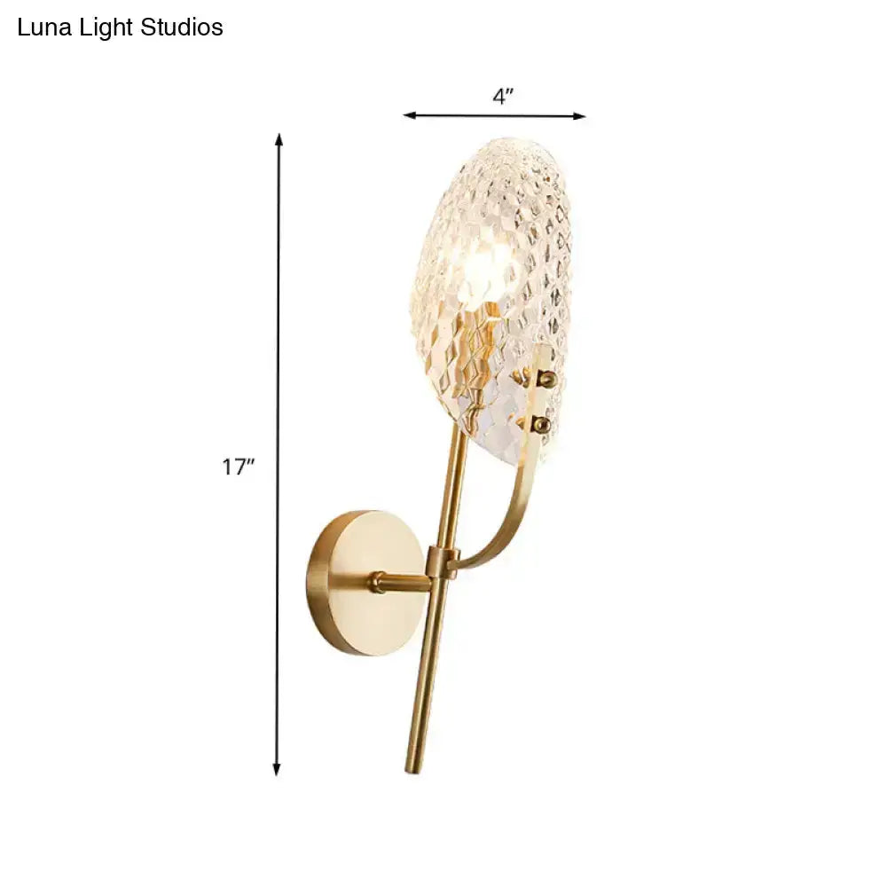 Modern brass crystal beveled hallway sconce light by Decorbites on Tampa Home & Garden Store