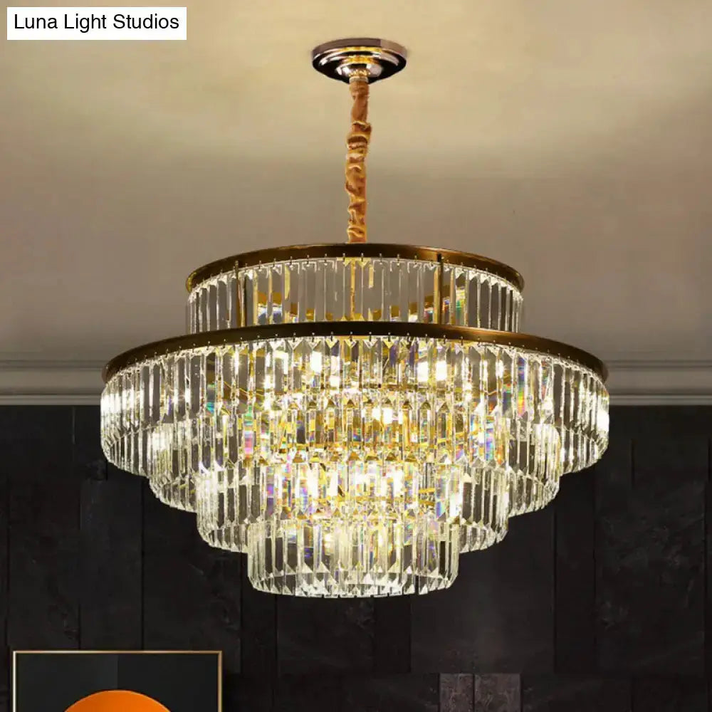 Modern brass crystal prism pendant light Decorbites for living room on Tampa Home & Garden Store