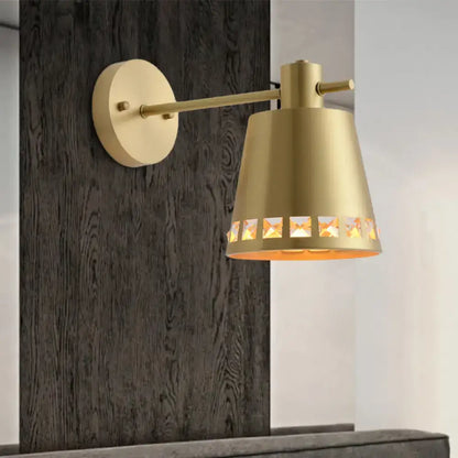 Brass Diamond Wall Lamp with gold finish and crystal-cut band, wall-mounted Decorbites on Tampa Home & Garden Store