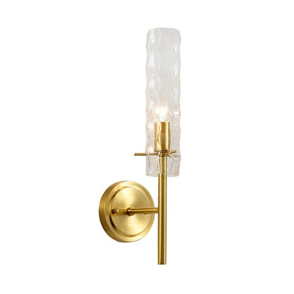 Brass dimpled glass wall light by Decorbites; gold finish, single wall sconce on Tampa Home & Garden Store