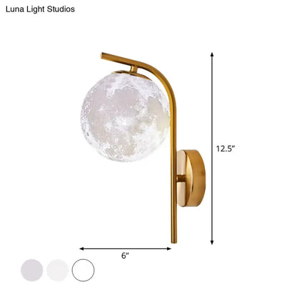 Decorbites brass globe bedside lamp with frosted glass, wall-mounted, gold finish on Tampa Home & Garden Store