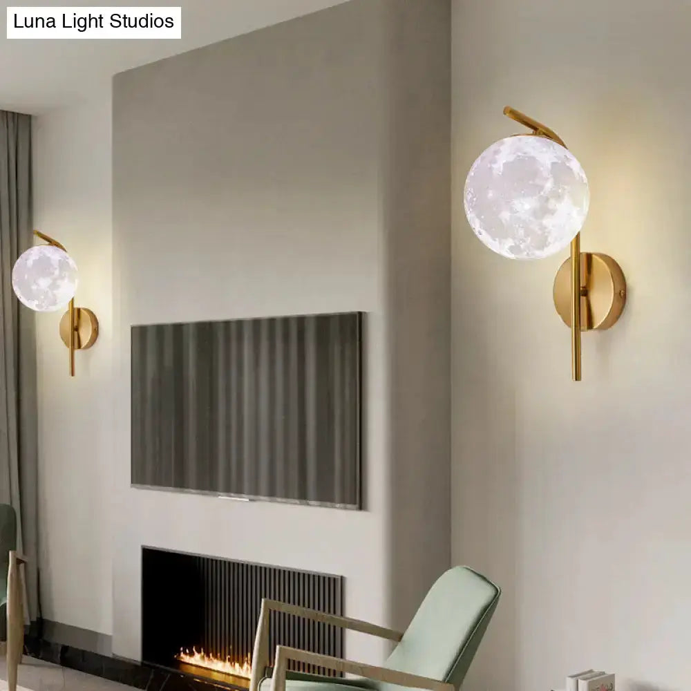 Brass globe bedside lamp with frosted glass, bedroom sconces Decorbites on Tampa Home & Garden Store