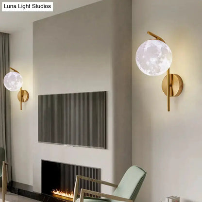 Brass globe bedside lamp with frosted glass, bedroom sconces Decorbites on Tampa Home & Garden Store