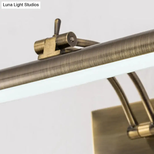 Vintage Brass/Gold Finish Tubular Wall Lamp - LED Vanity Lighting for Bathroom - Tampa Home & Garden Store