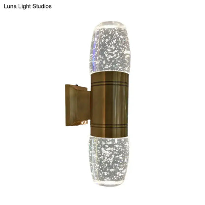 Brass crystal clear shade wall sconce with bubble glass shades Decorbites on Tampa Home & Garden Store