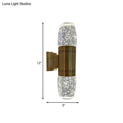 Brass Crystal Clear Shade Wall Sconce with speckled glass shades and wall mount Decorbites on Tampa Home & Garden Store