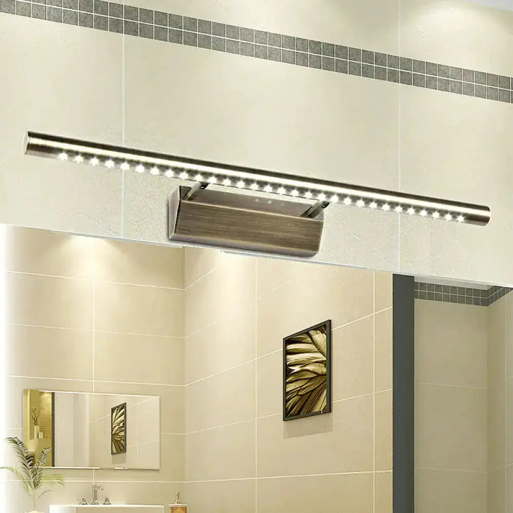 Modern brass LED wall-mounted bathroom vanity light fixture with LED strip on Tampa Home & Garden Store