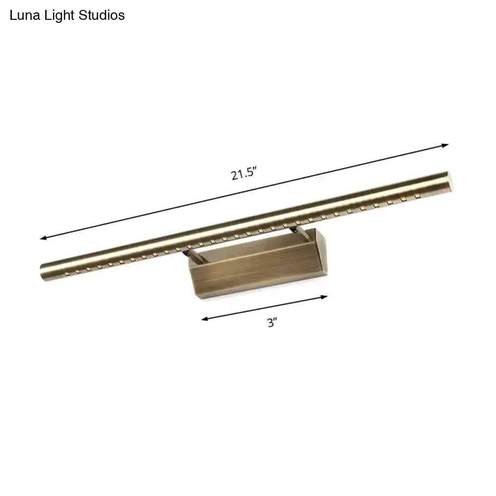 Decorbites modern brass LED wall mounted bathroom vanity light 21.5 in long on Tampa Home & Garden Store