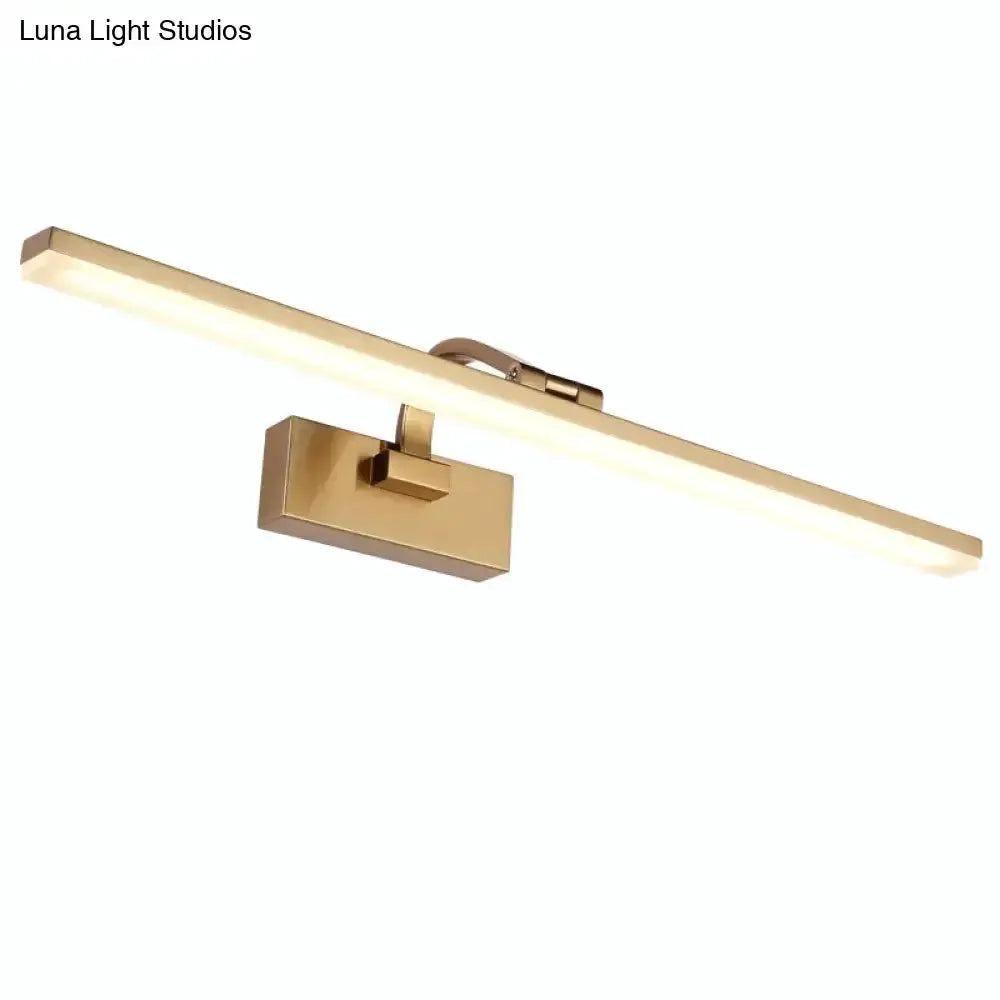Modern brass linear vanity LED bathroom wall light fixture by Decorbites on Tampa Home & Garden Store