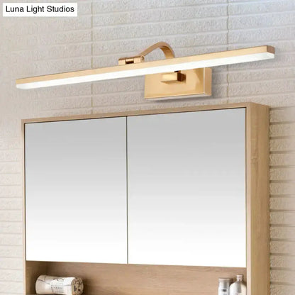Modern brass linear vanity LED bathroom wall fixture with brass finish Decorbites on Tampa Home & Garden Store