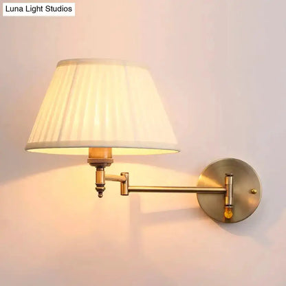Brass Swing Arm Wall Lamp Shade for Living