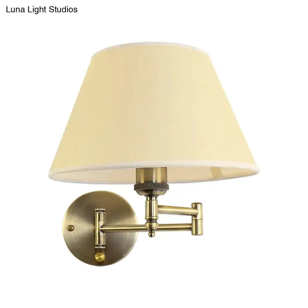 Brass Swing Arm Wall Lamp Shade for Living
