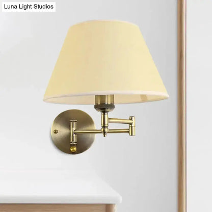 Brass Swing Arm Wall Lamp Shade for Living