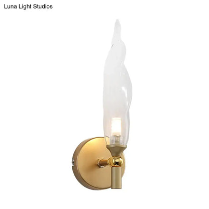Brass Torch Wall Sconce Decorbites with glass flame shade on Tampa Home & Garden Store