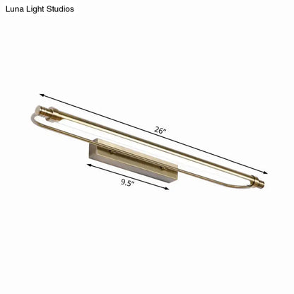 16"/21" Tubed Vanity Light Fixture in Bronze with LED Metal and Acrylic Design – Warm/White Lighting