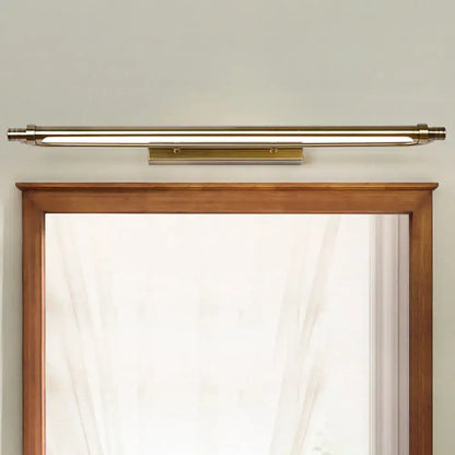 16"/21" Tubed Vanity Light Fixture in Bronze with LED Metal and Acrylic Design – Warm/White Lighting