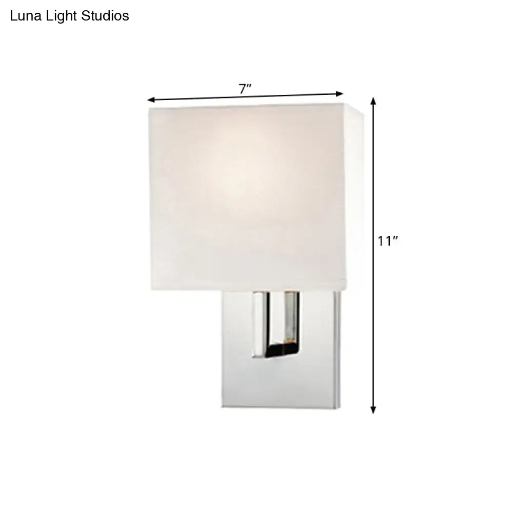 Brown Cylinder Wall Sconce with cream shade and chrome backplate Decorbites on Tampa Home & Garden Store