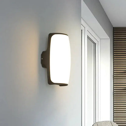 Brown rectangular LED wall light with bronze frame, wall-mounted Decorbites on Tampa Home & Garden Store