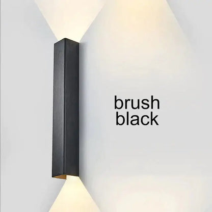 Modern black rectangular wall sconce by Decorbites, ideal for bedroom ambient light on Tampa Home & Garden Store