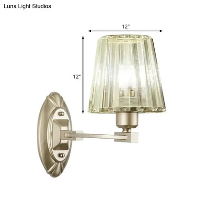 Wall sconce modern brushed brass with green glass shade by Decorbites on Tampa Home & Garden Store