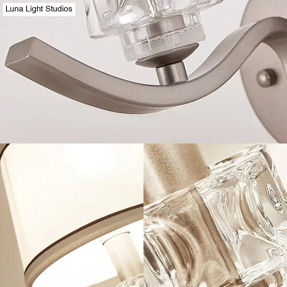 Brushed brass crystal wall sconce Decorbites hallway lighting on Tampa Home & Garden Store