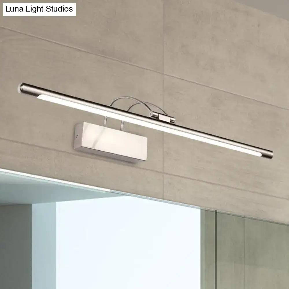 Modern brushed brass LED bathroom wall light sconce by Decorbites with a long linear bar on Tampa Home & Garden Store