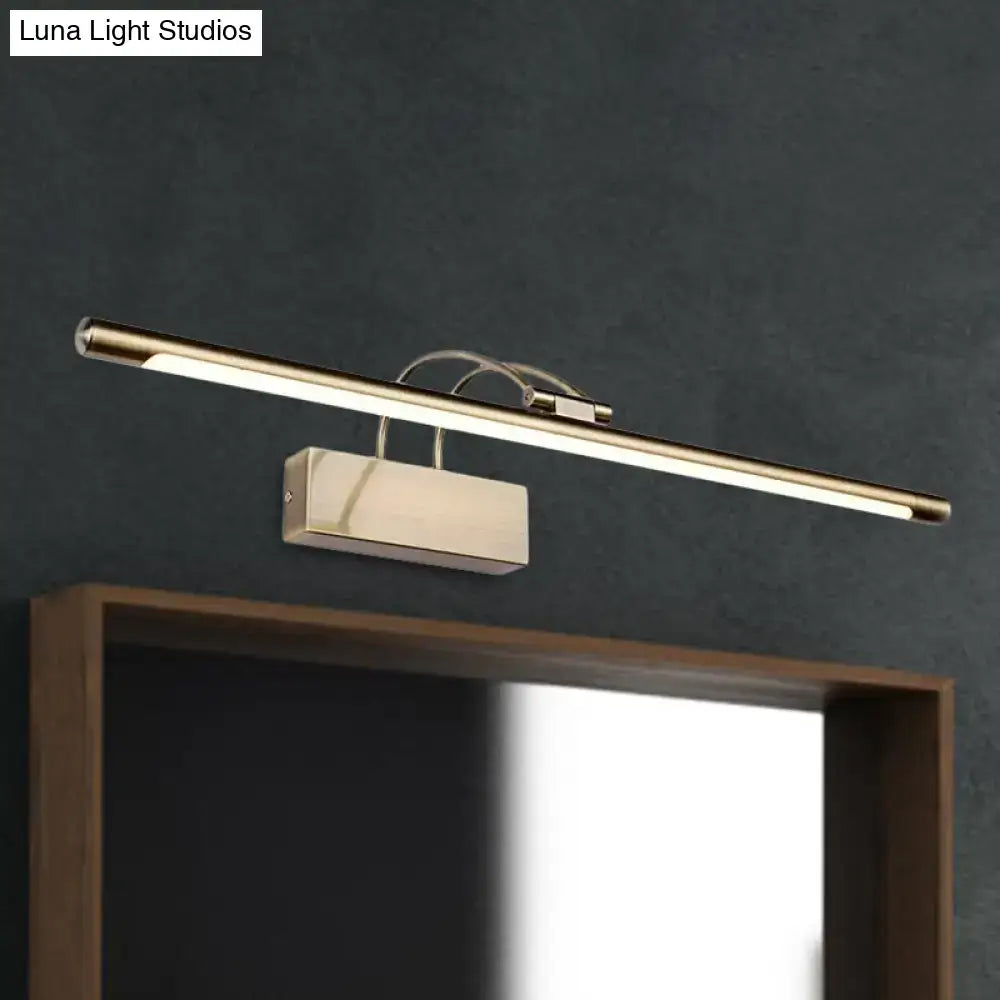 Modern brushed brass LED wall light bathroom sconce by Decorbites for vanity on Tampa Home & Garden Store