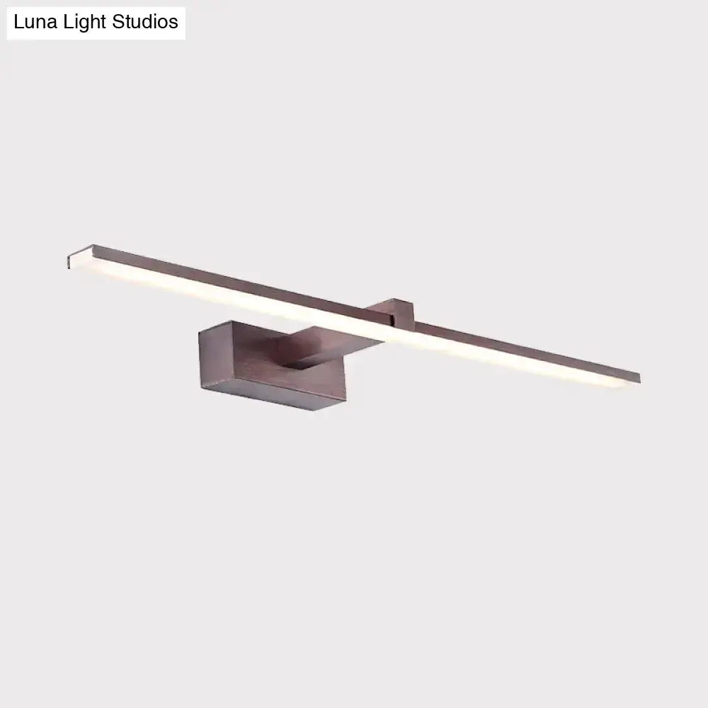 Modern brushed bronze tubular vanity light, wall-mount fixture by Decorbites on Tampa Home & Garden Store
