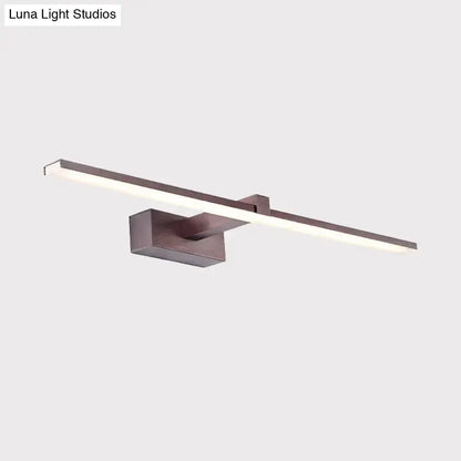 Modern brushed bronze tubular vanity light, wall-mount fixture by Decorbites on Tampa Home & Garden Store