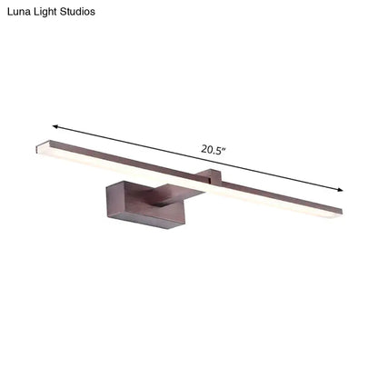 Modern brushed bronze tubular vanity light, 20.5-inch bathroom wall mount fixture on Tampa Home & Garden Store
