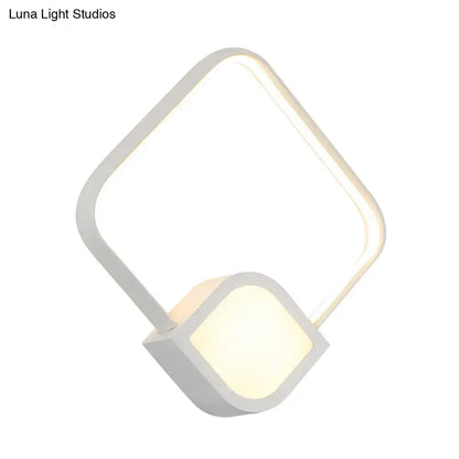 Decorbites Gold White LED sconce with square frame and warm glow on Tampa Home & Garden Store on Tampa Home & Garden Store