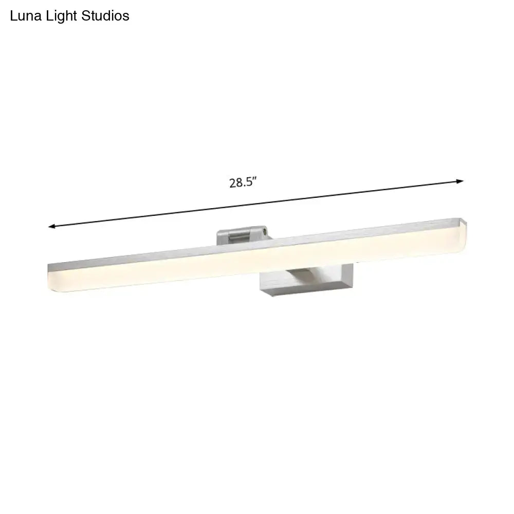 Modern brushed metal LED vanity sconce 28.5in Decorbites on Tampa Home & Garden Store