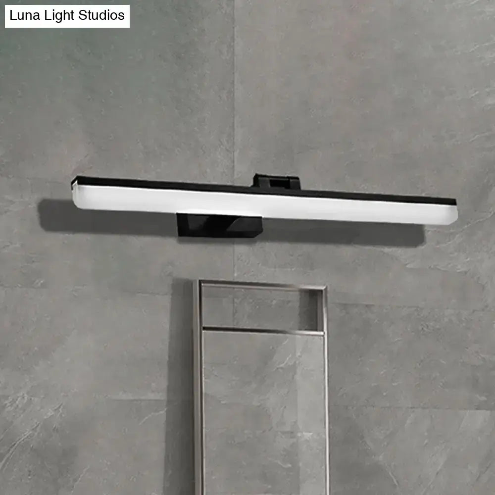Modern brushed metal LED vanity sconce with horizontal white diffuser 110V-120V Decorbites on Tampa Home & Garden Store