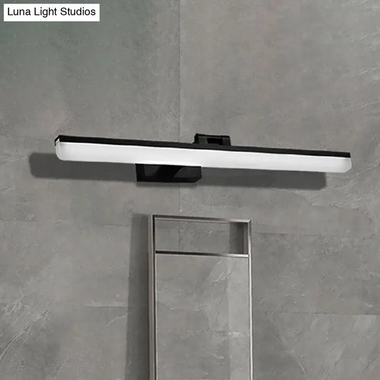 Modern brushed metal LED vanity sconce with horizontal white diffuser 110V-120V Decorbites on Tampa Home & Garden Store